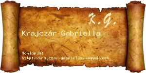 Krajczár Gabriella névjegykártya