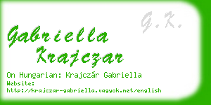 gabriella krajczar business card